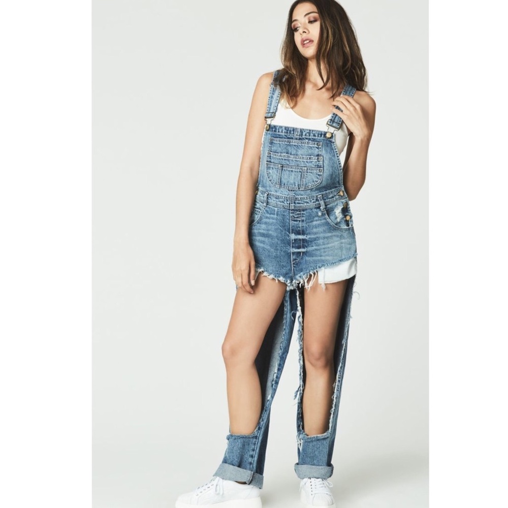 Carmar vintage wash cut out denim overall
